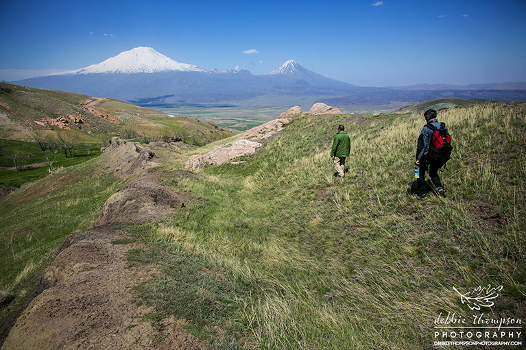 Walking on Noah's Ark with a view of Mt. Ararat across the valley