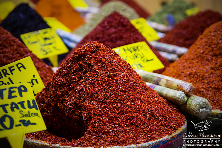 Freshly ground spices in the Grand Bazaar, Istanbul